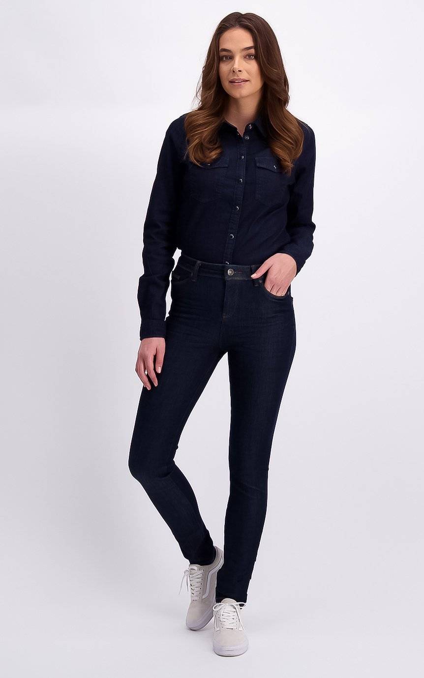 Cars Jeans BELINDA High Rise Str. Blue Rinsed