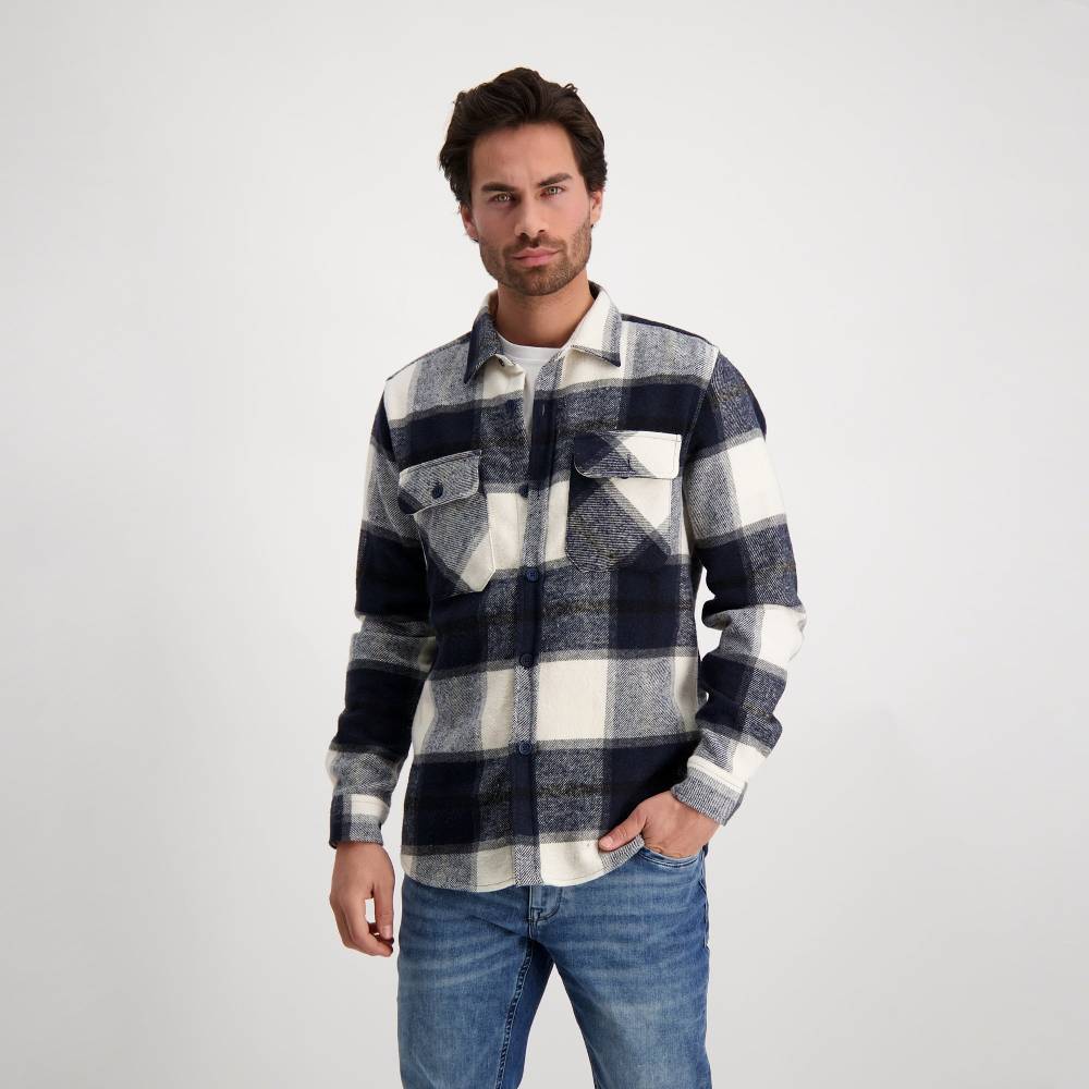 Cars Jeans BOBAN CHeck Shirt LS Navy