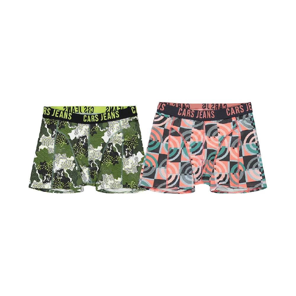 Cars Jeans Boxer ZONDRY 2 Pack Black/Coral
