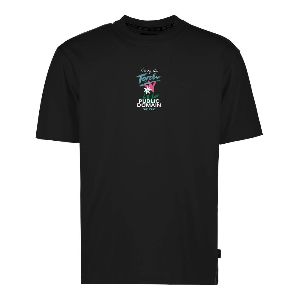 Cars Jeans COLYN TS BACKPRINT BLACK