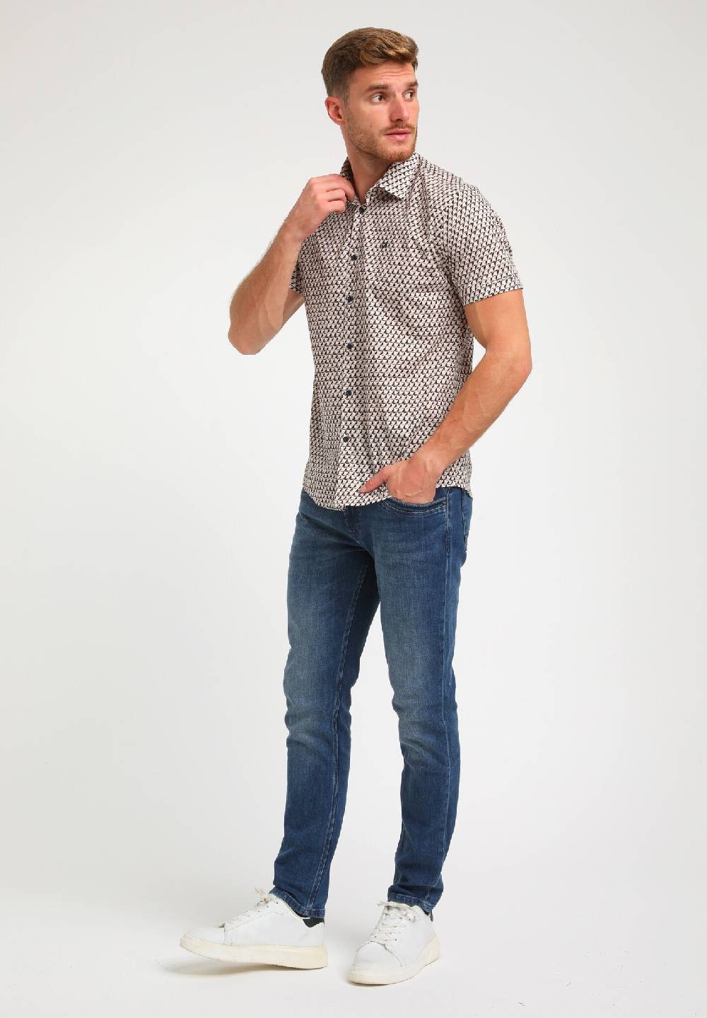 Gabbiano 334930 KORT MOUW HEMD (719 DUSTY CORAL)