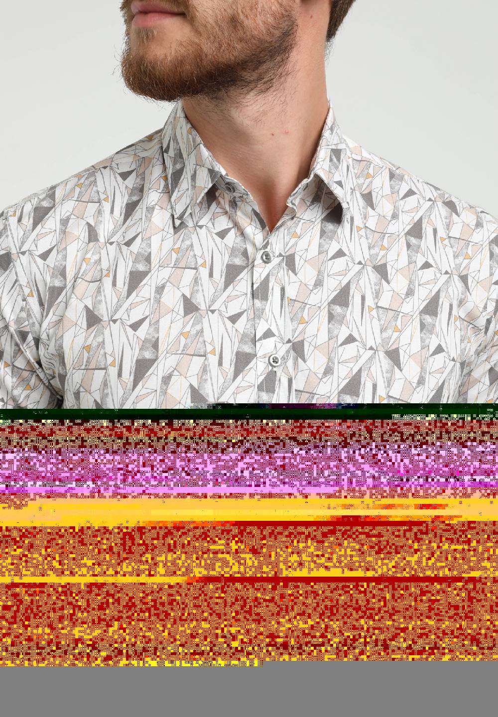 Gabbiano Overhemd Print 333522 Ecru