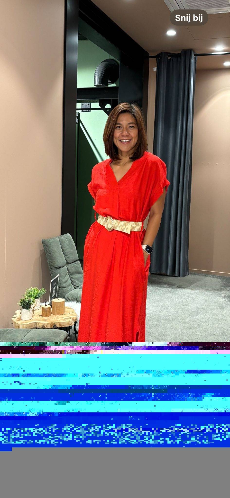 ITALIANA ACQUISTO BELT DRESS RED