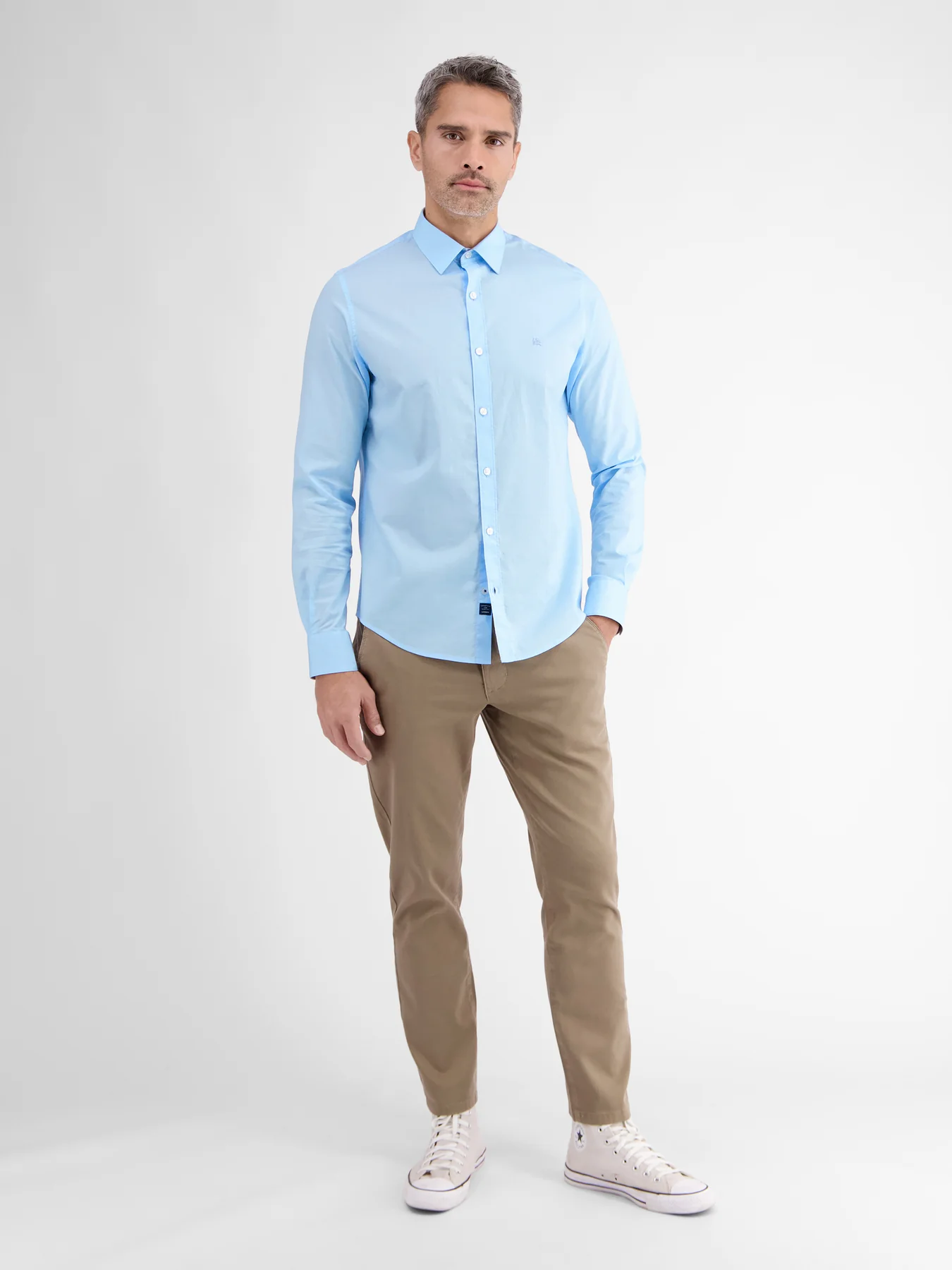 Lerros 2001050 BASIC POPLIN OVERHEMD (402 SKY BLUE)