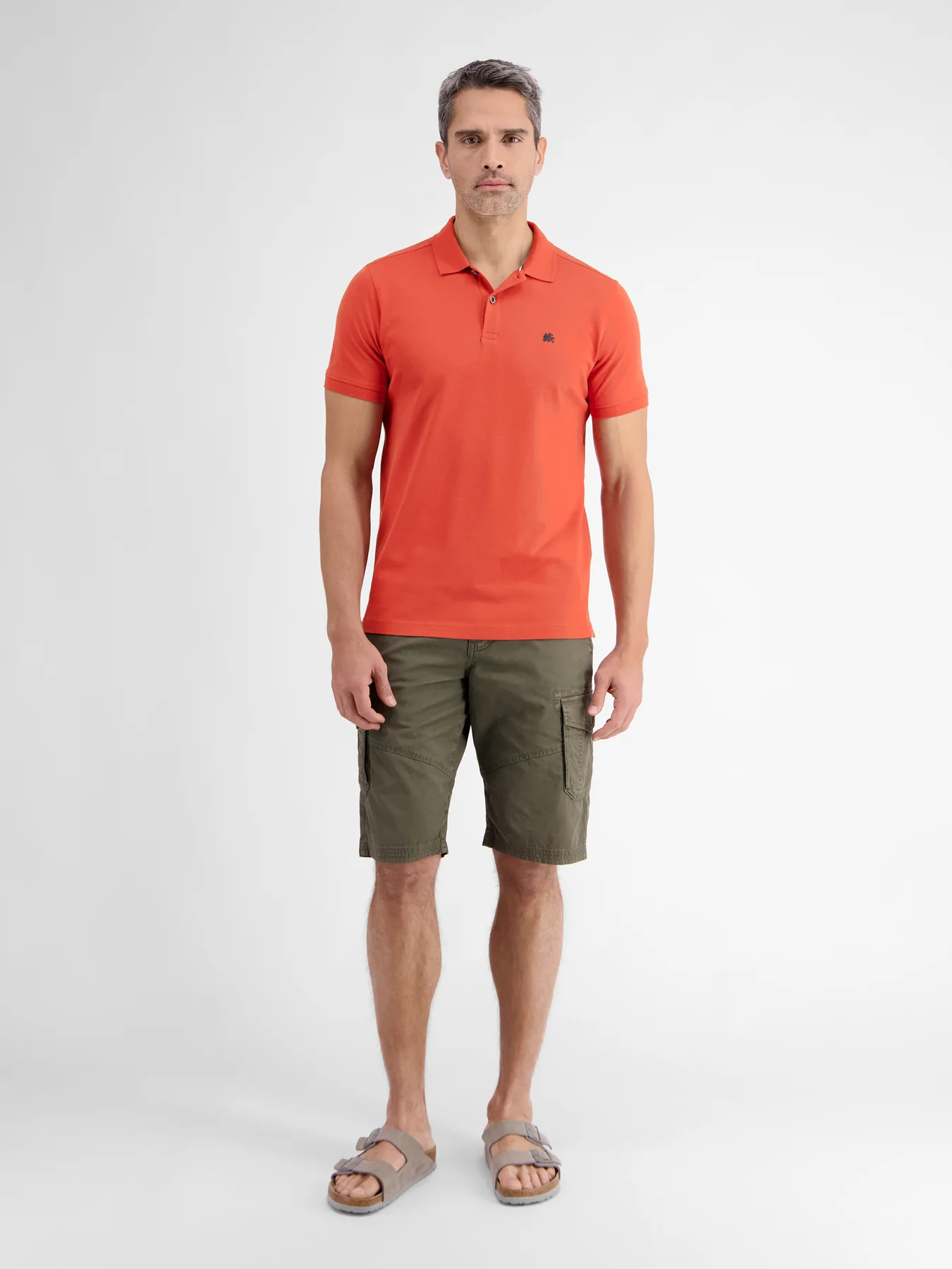 Lerros 2423200 BASIS POLOSHIRT (327 DEEP CORAL RED)
