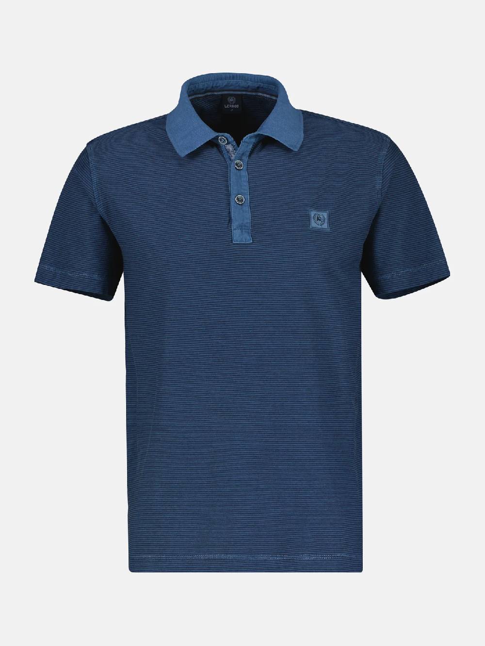 Lerros 2423211 GESTREEPT POLOSHIRT (448 STORM BLUE)