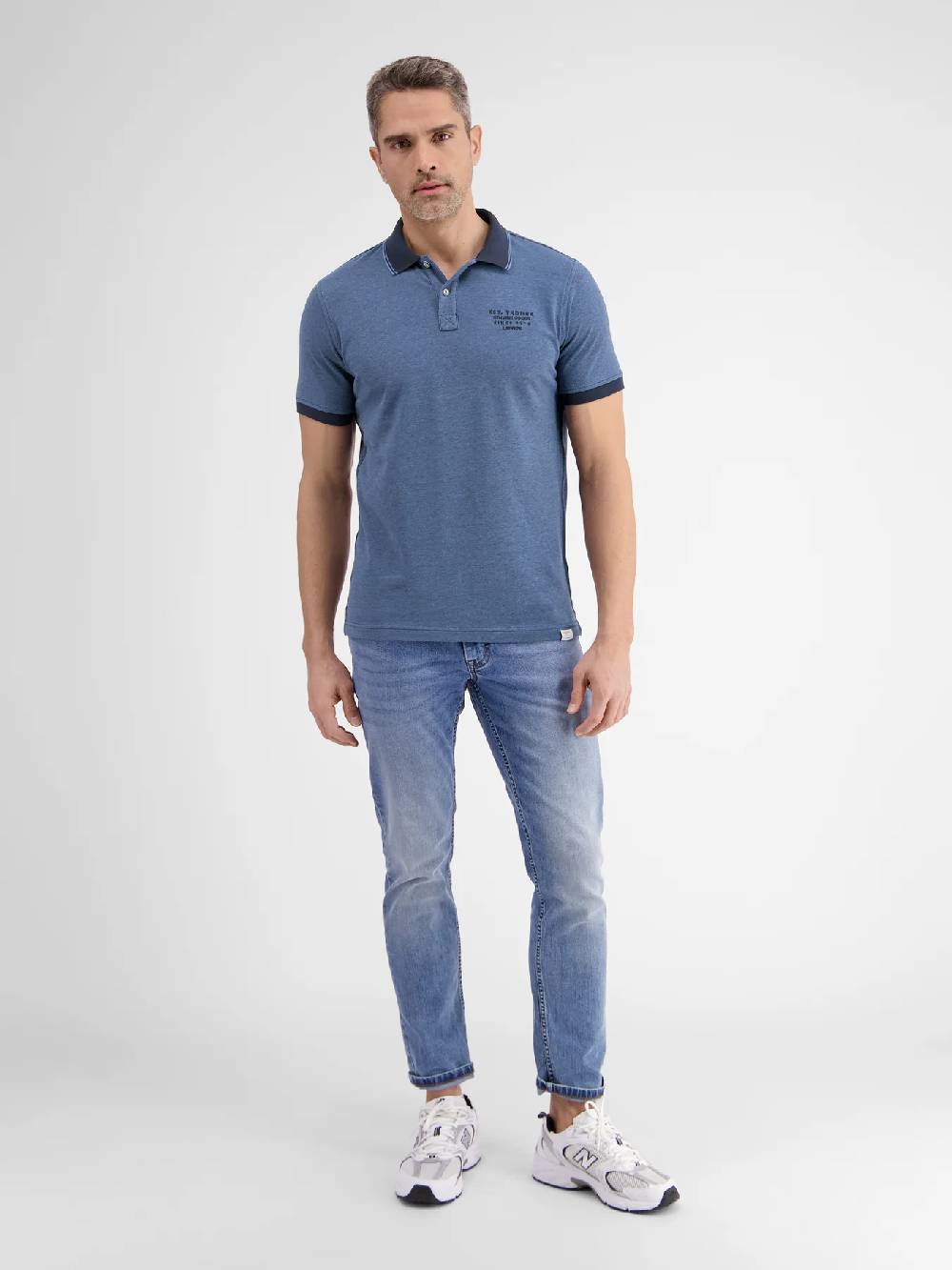 Lerros 2433239 TWEEKLEURIGE POLO (485 CLASSIC NAVY)