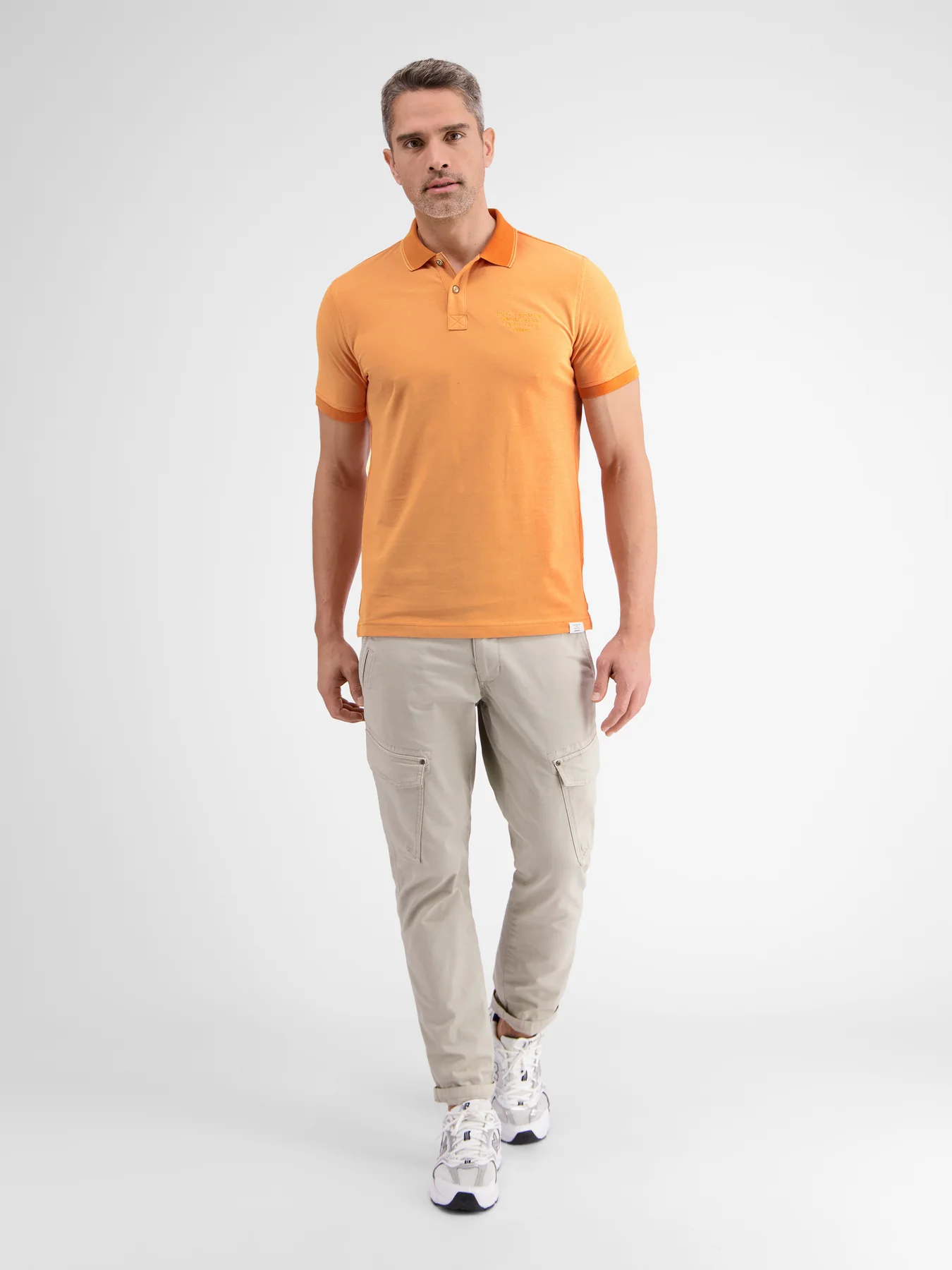 Lerros 2433239 TWEEKLEURIGE POLO (927 MELLOW PEACH)