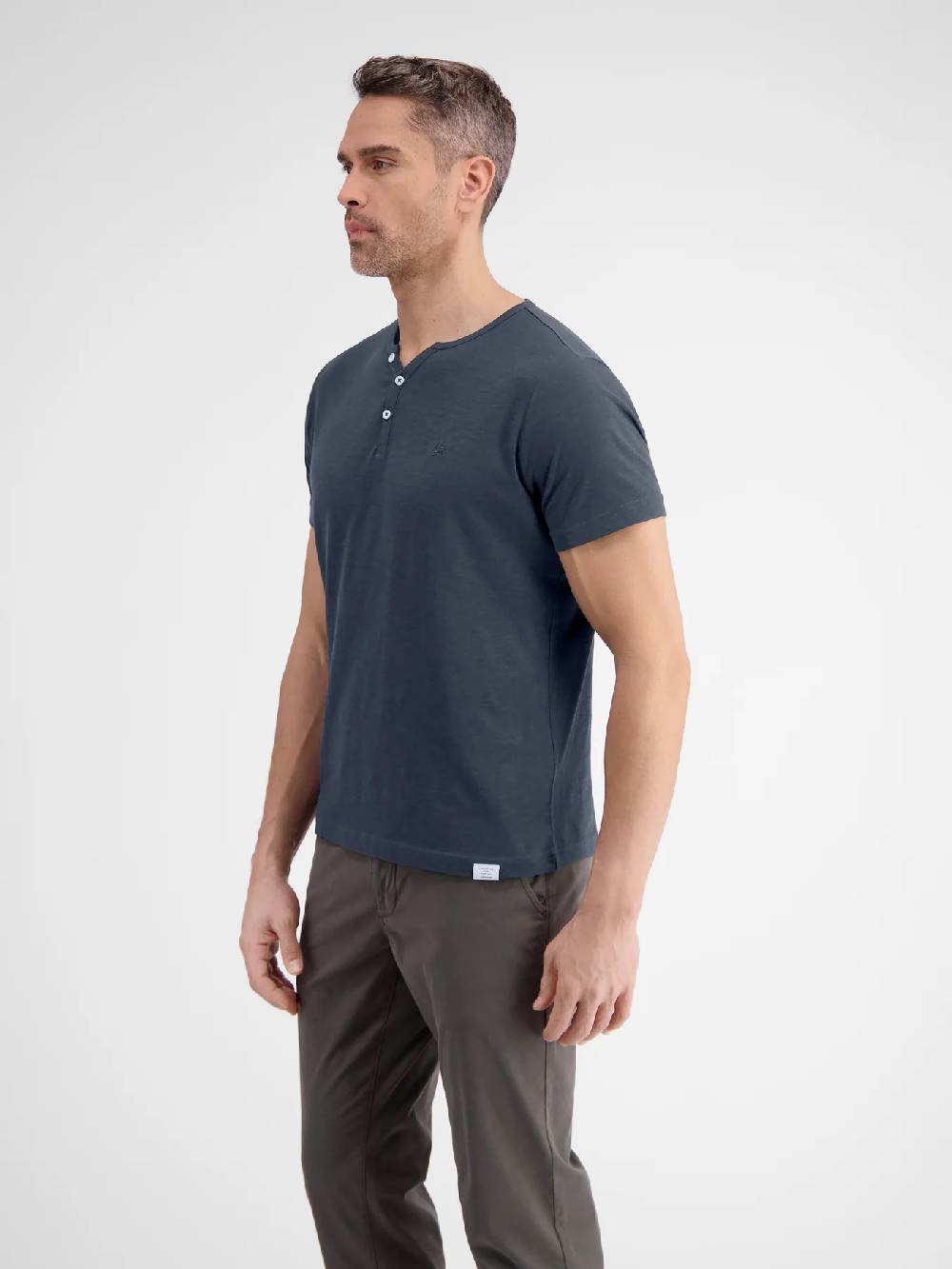 Lerros 2433908 BASIS HENLEY-SHIRT (485 CLASSIC NAVY)