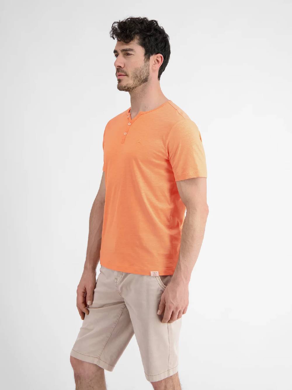 Lerros 2433908 BASIS HENLEY-SHIRT (927 MELLOW PEACH)