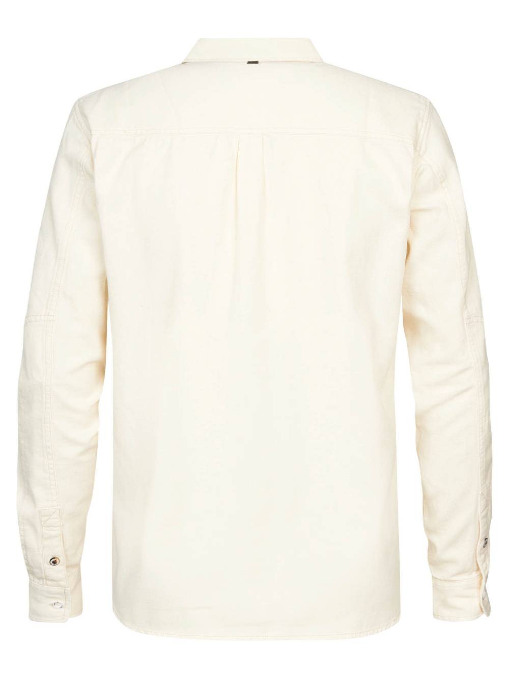 Petrol M-1030-Sil409 - Men Shirt Long Sleeve Uni (0108 Old White)