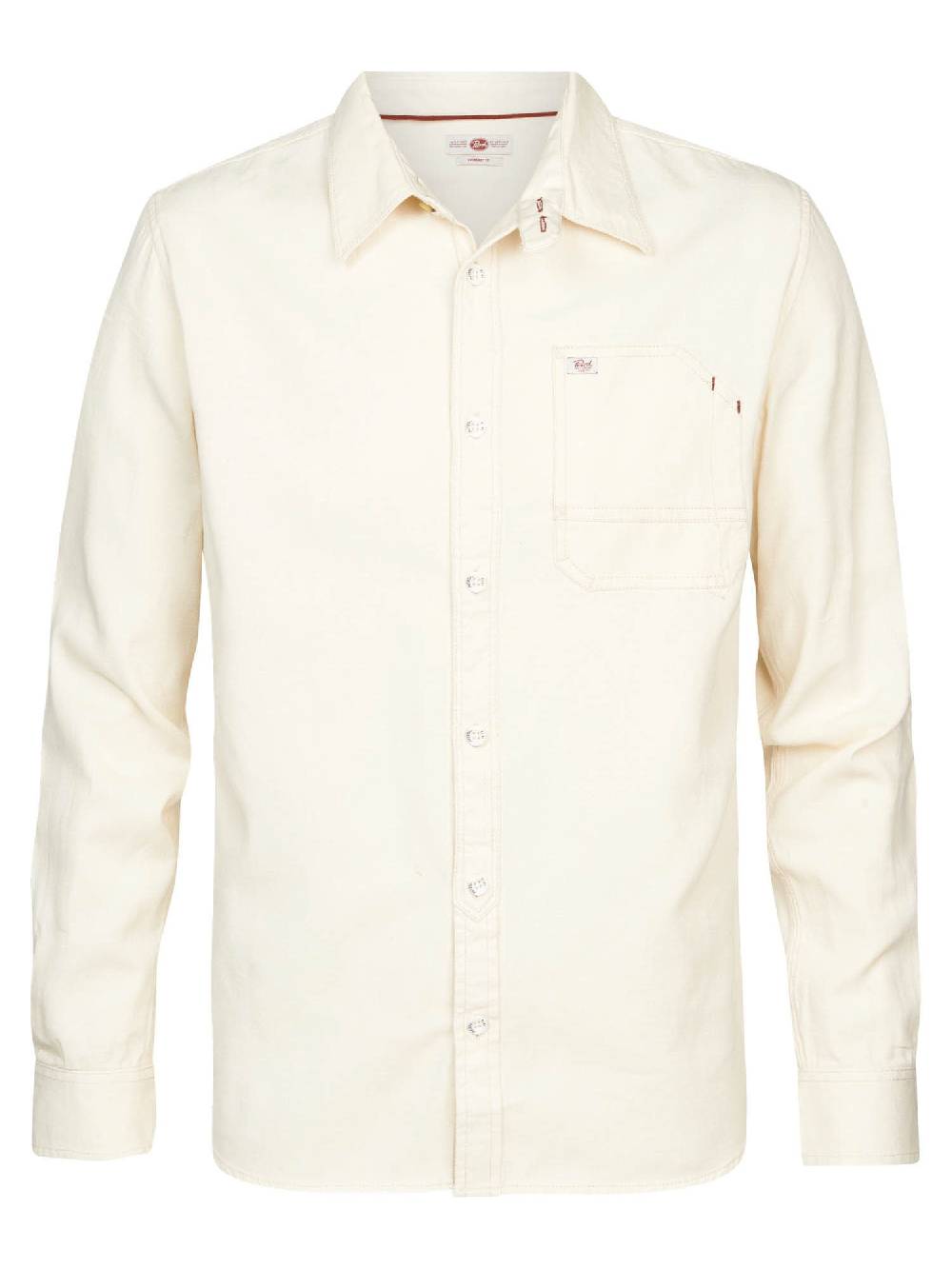 Petrol M-1030-Sil409 - Men Shirt Long Sleeve Uni (0108 Old White)