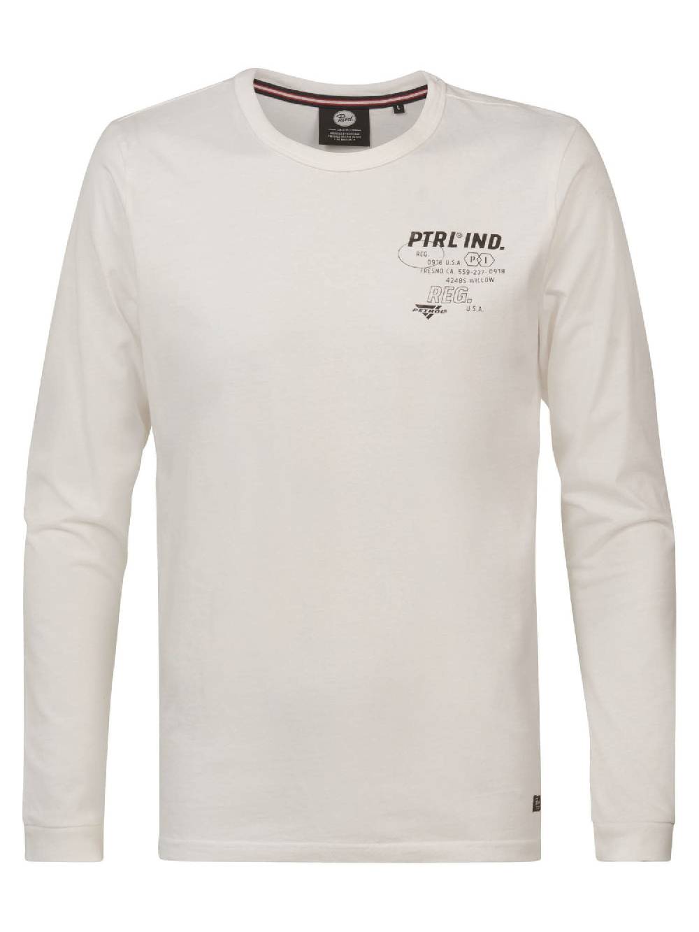 Petrol M-1030-Tlr672 - Men T-Shirt Ls Round Neck (0000 Bright White)
