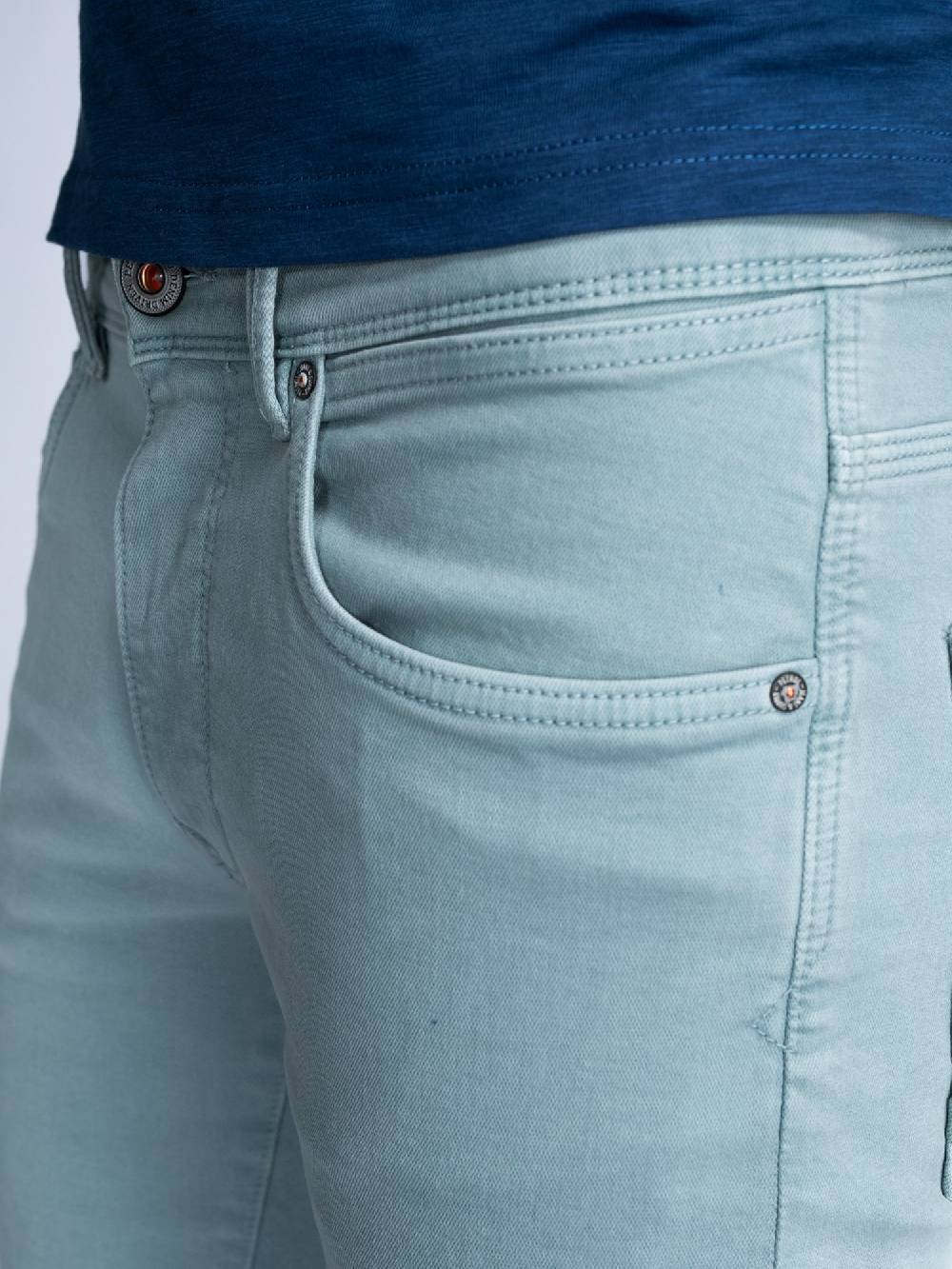 Petrol M-1040-DNM007 Seaham Coloured - Denim Slim Fit (5179 Aqua Grey)