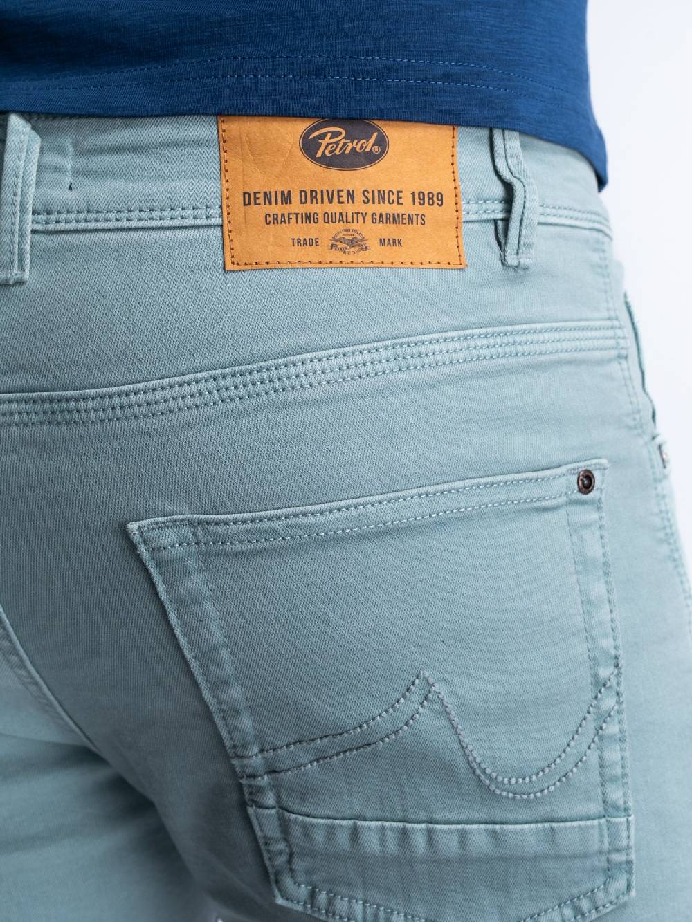 Petrol M-1040-DNM007 Seaham Coloured - Denim Slim Fit (5179 Aqua Grey)