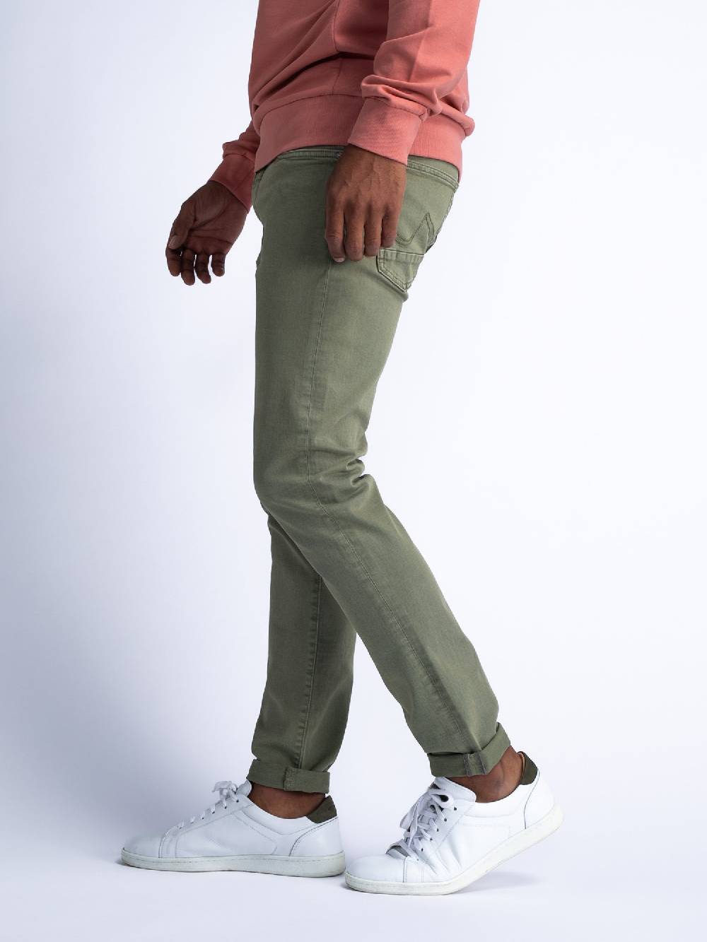 Petrol M-1040-DNM007 Seaham Coloured - Denim Slim Fit (6158 Sage Green)