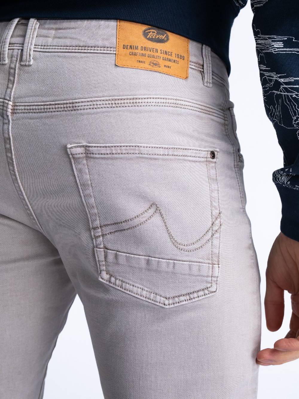 Petrol M-1040-DNM007 Seaham Coloured - Denim Slim Fit (7130 Light Tan)