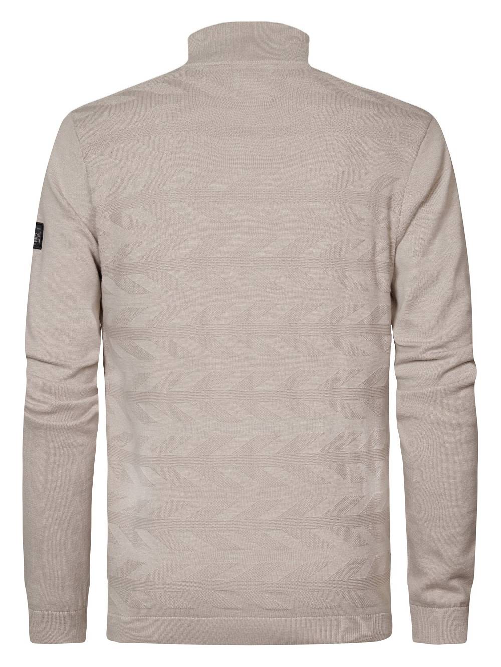 Petrol M-1040-KWC212 MEN KNITWEAR COLLAR CARDIGUAN (Sand Dust 7128)