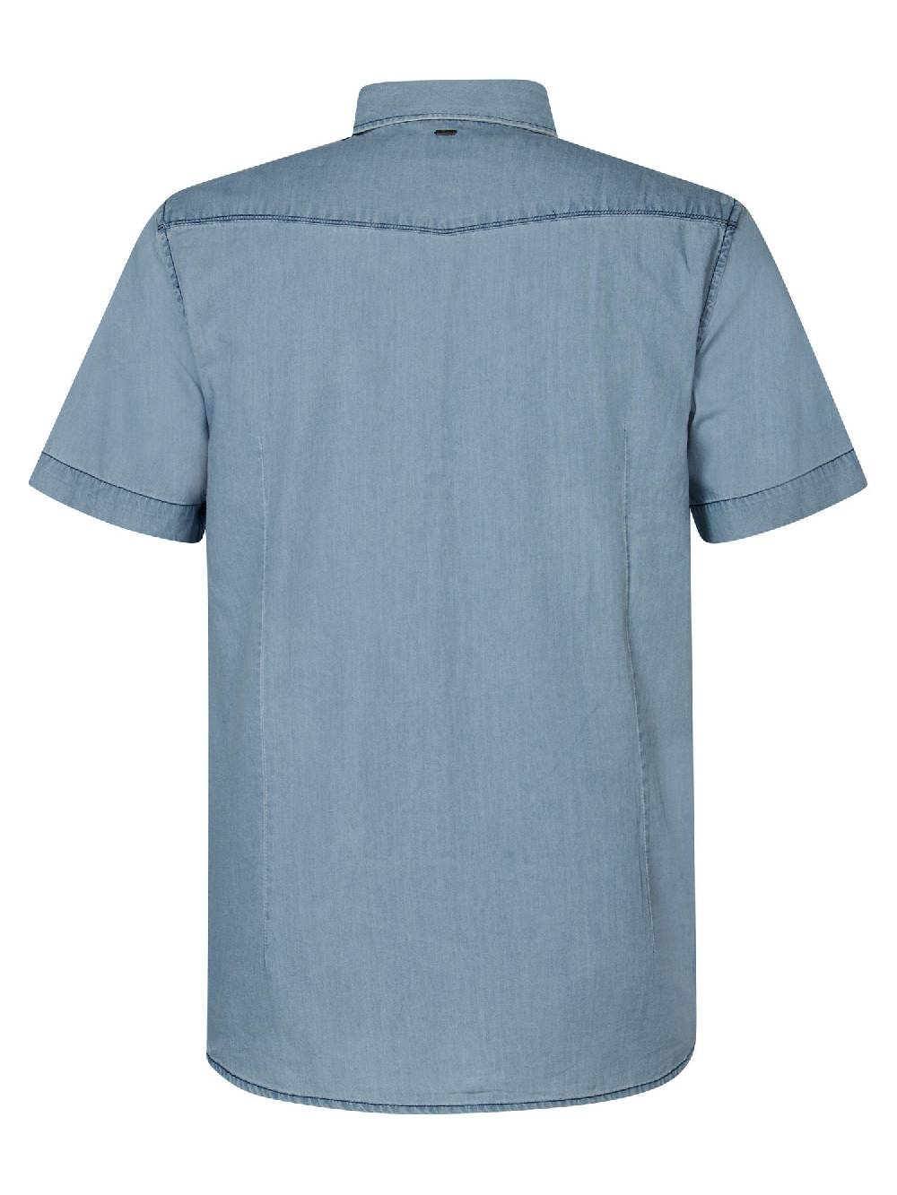 Petrol M-1040-SIS421 Men Shirt Short Sleeve Denim (5047 Bleach Indigo)