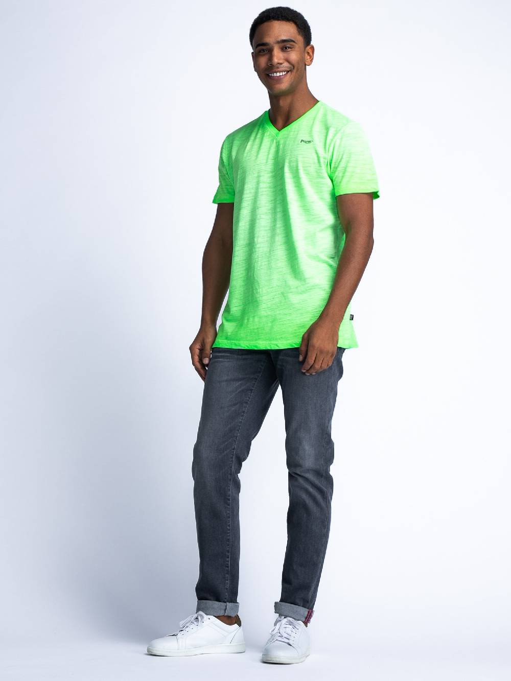 Petrol M-1040-TSV662 Men T-Shirt SS V-Neck (6099 Geen Gecko)