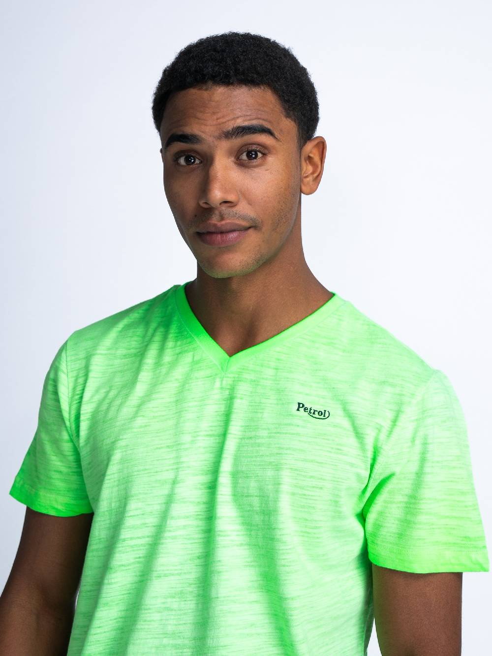 Petrol M-1040-TSV662 Men T-Shirt SS V-Neck (6099 Geen Gecko)