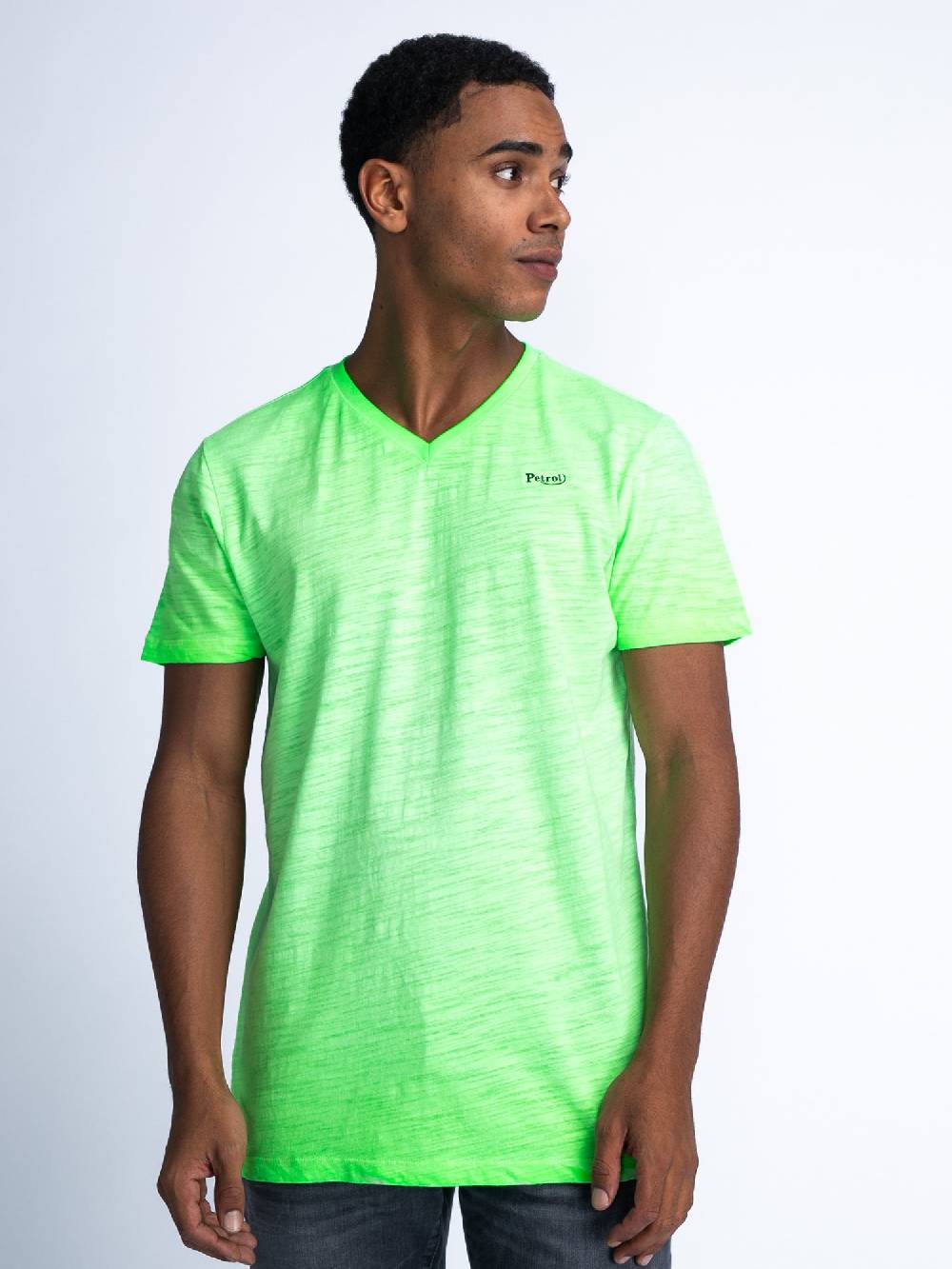 Petrol M-1040-TSV662 Men T-Shirt SS V-Neck (6099 Geen Gecko)