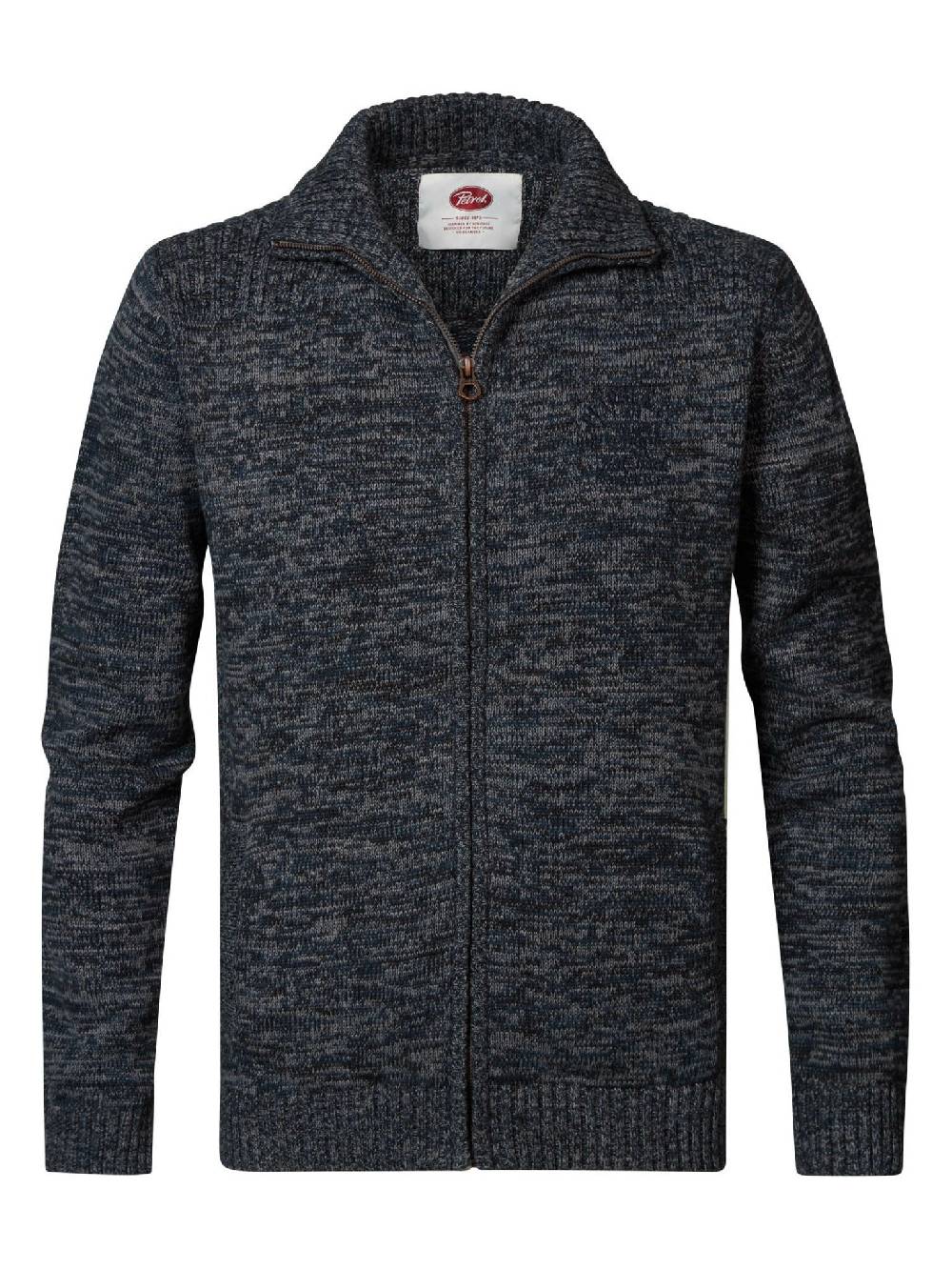 Petrol M-3020-KWC216 - Men Knitwear Collar (9103 Steel Grey)