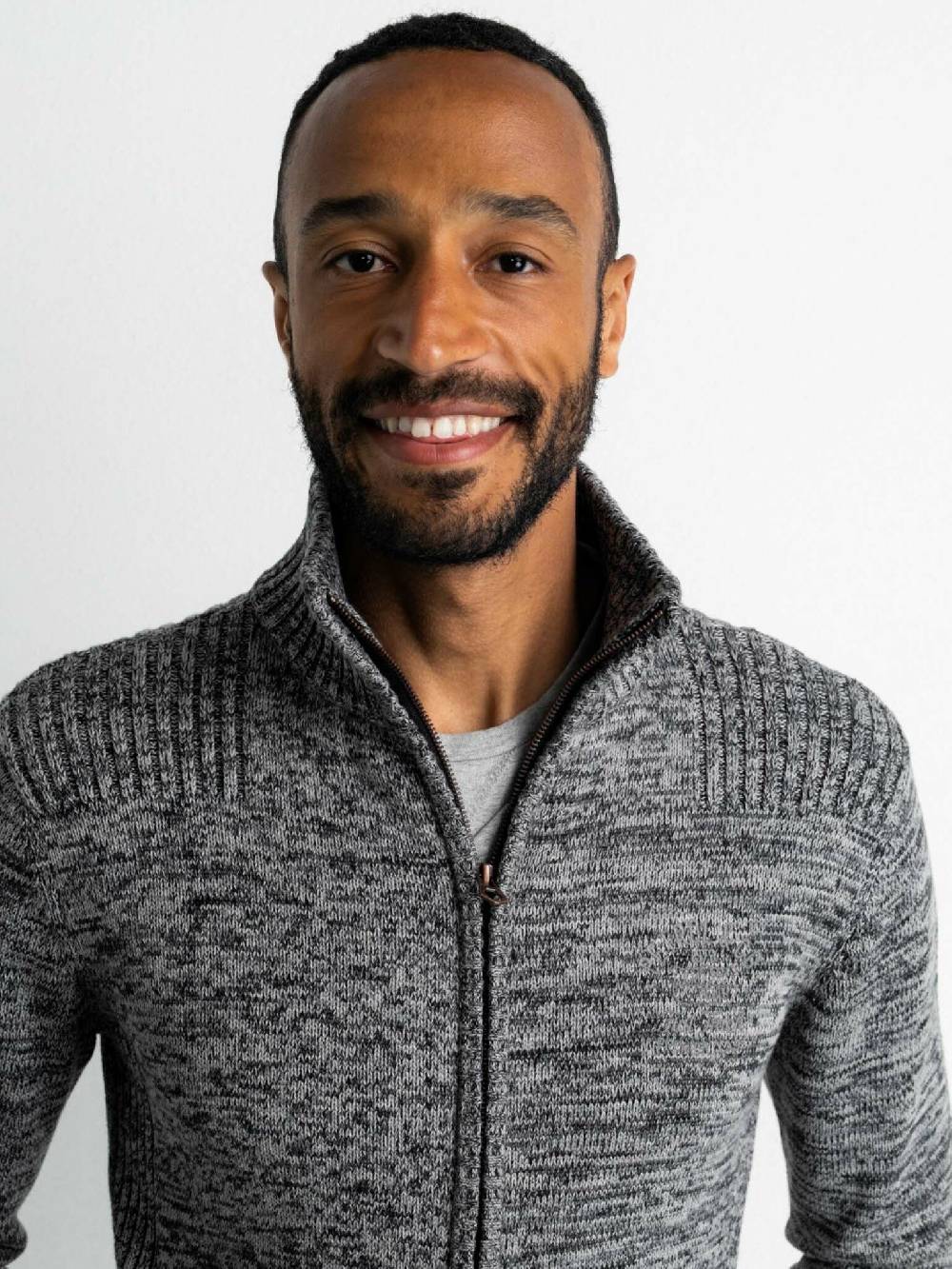 Petrol M-3020-KWC216 - Men Knitwear Collar (9999 Black)