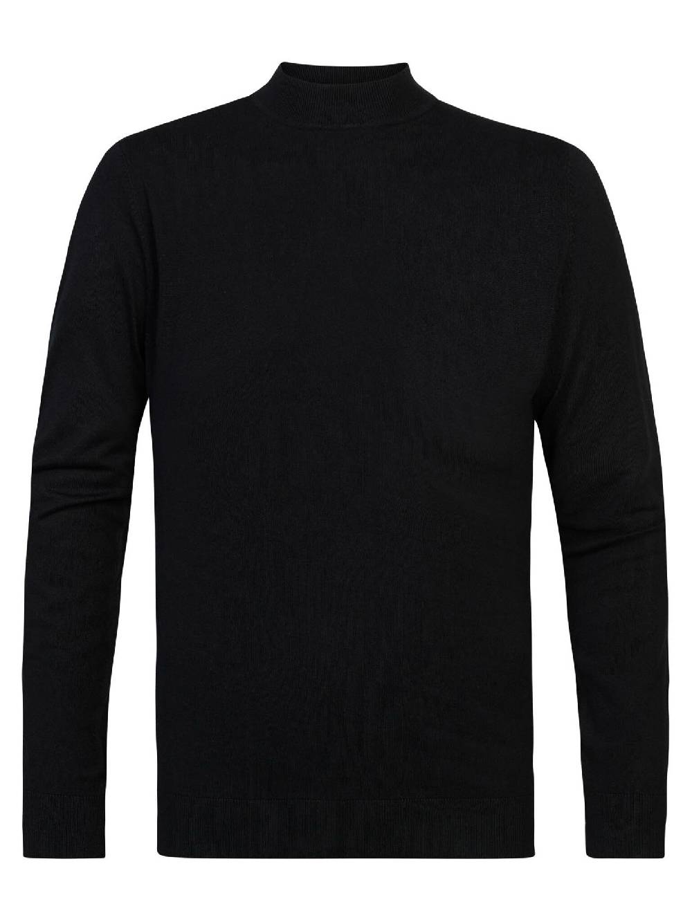 Petrol M-3020-KWC258 - Men Knitwear Collar Basic (9999 Black)