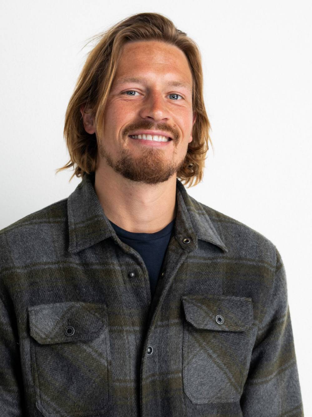 Petrol M-3020-SIL408 - Men Shirt Long Sleeve Check (7116 Desert Palm)