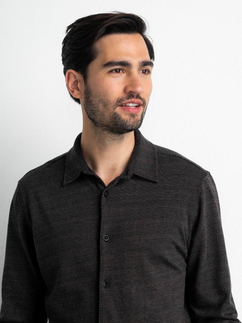 Petrol M-3020-SIL431 - Men Shirt Long Sleeve AOP (7116 Desert Palm)