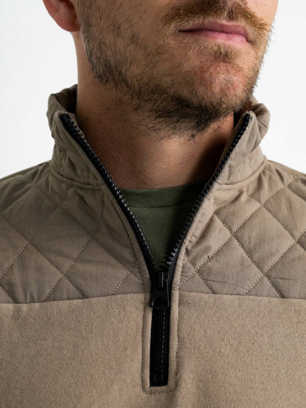 Petrol M-3020-SWC325 - Men Sweater Collar Zip (7113 Wild Dessert)