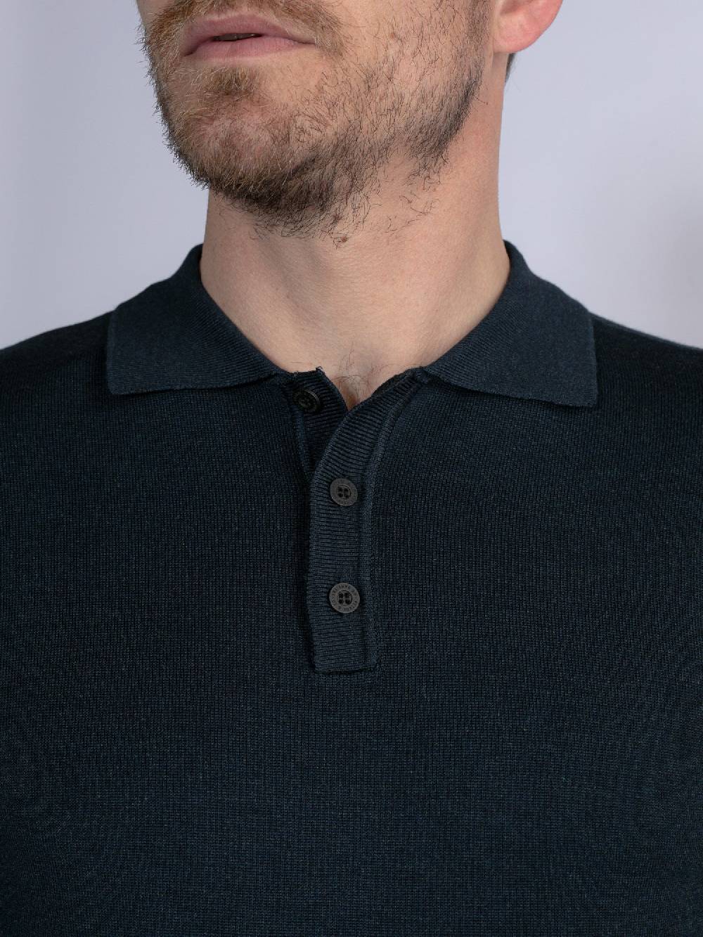 Petrol M-3030-Kwc204 - Men Knitwear Polo (5152 Midnight Navy)