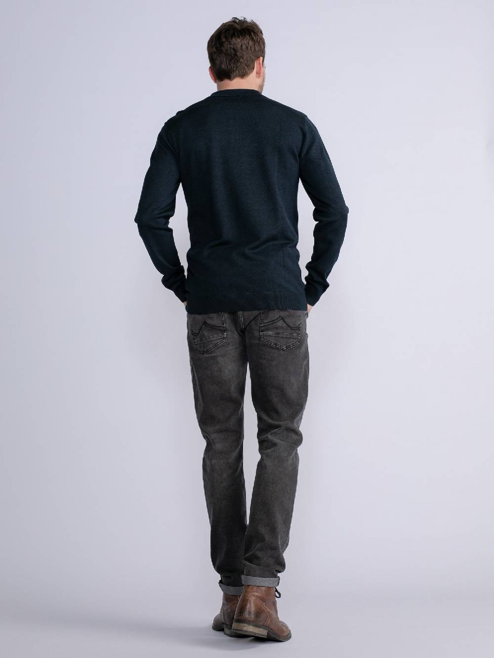 Petrol M-3030-Kwc204 - Men Knitwear Polo (5152 Midnight Navy)