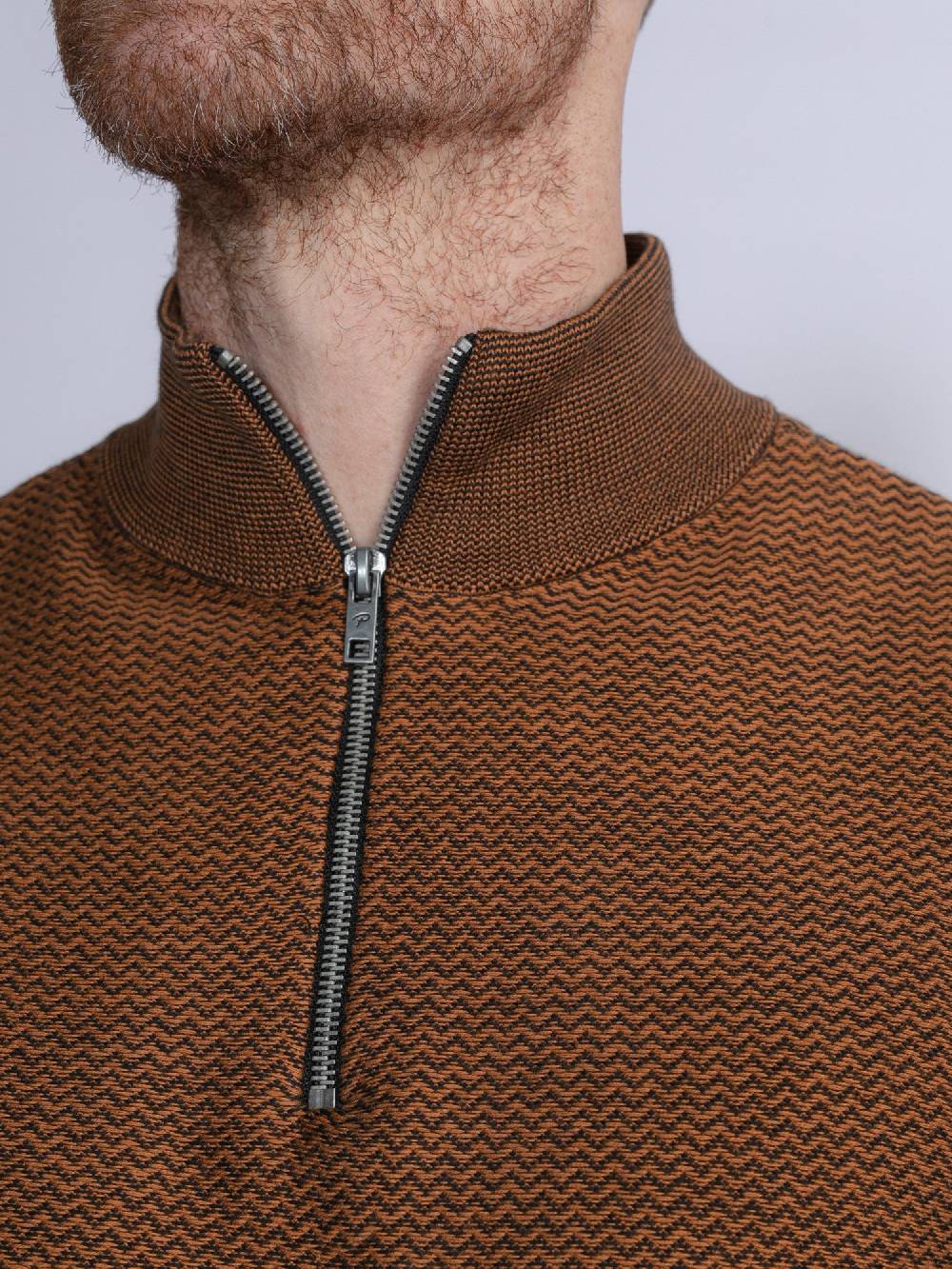 Petrol M-3030-Kwc205 - Men Knitwear Collar (9091 Dark Black)