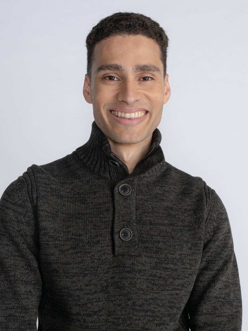 Petrol M-3030-Kwc206 - Men Knitwear Collar (6143 Forest Night)