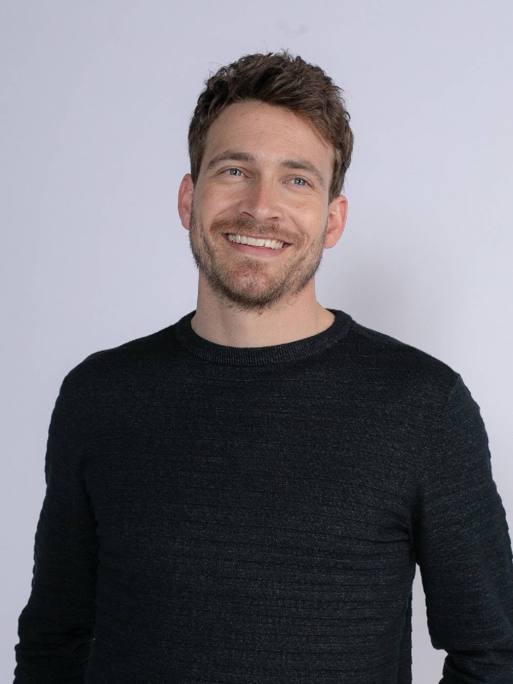 Petrol M-3030-Kwr269 - Men Knitwear Round Neck Basic (9091 Dark Black)