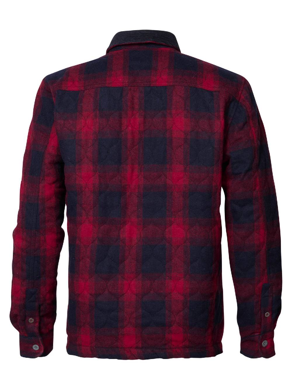 Petrol M-3030-Sil412 - Men Shirt Long Sleeve Check (3163 Garnet)