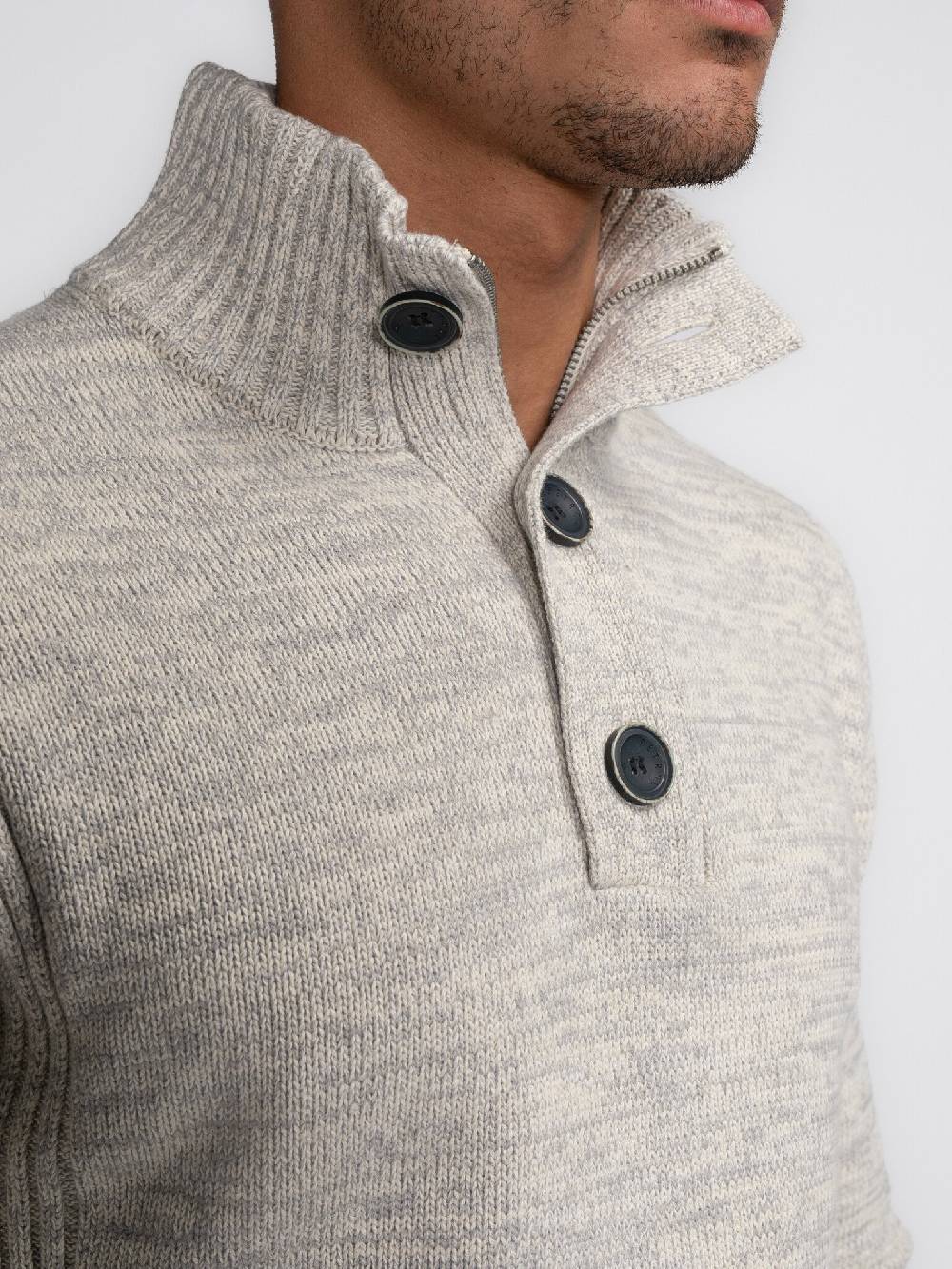 Petrol Industries M-3040-KWC206 Men Knitwear Collar (0009 Antique White)