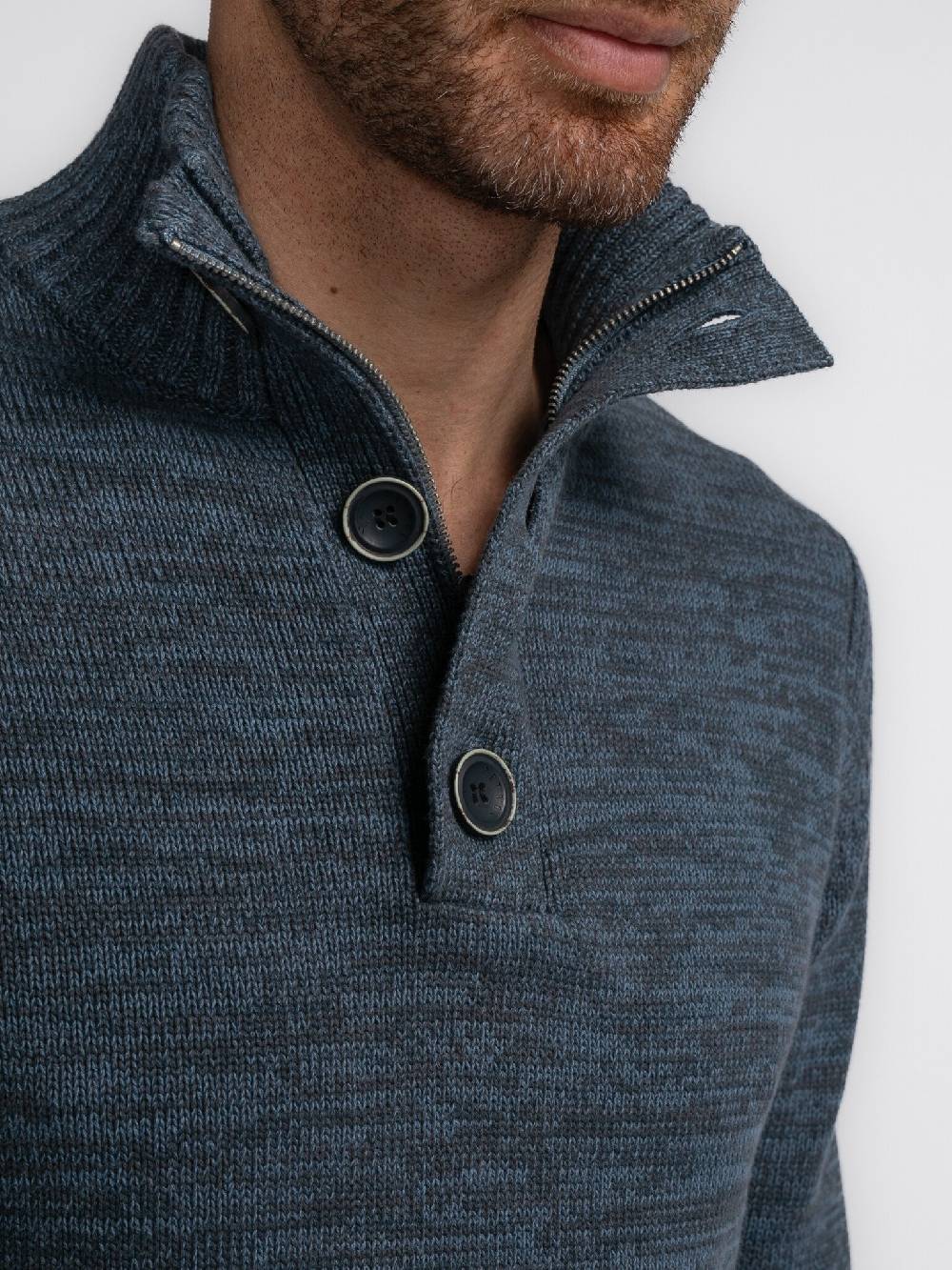 Petrol Industries M-3040-KWC206 Men Knitwear Collar (5183 Light Shadow)