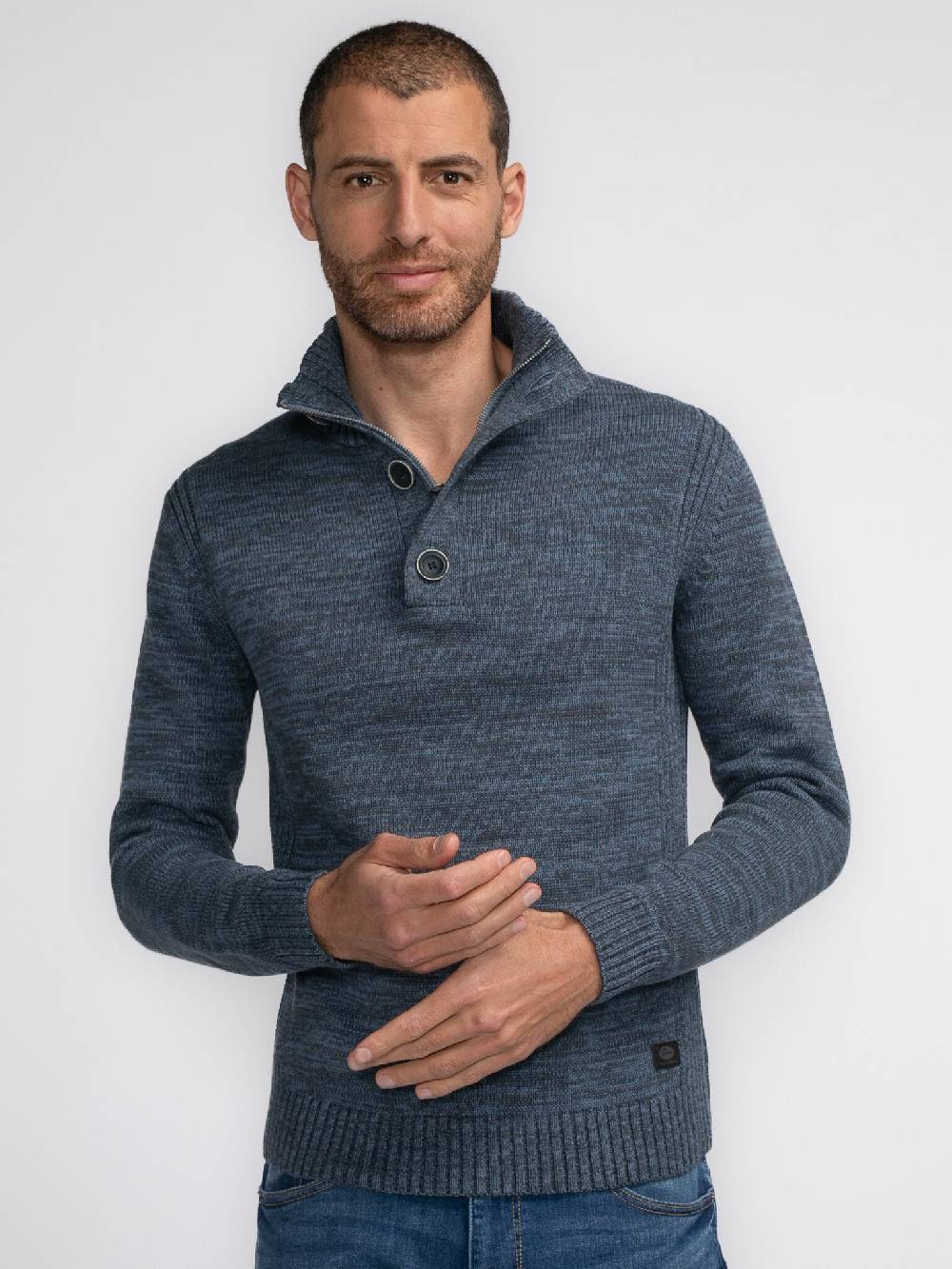 Petrol Industries M-3040-KWC206 Men Knitwear Collar (5183 Light Shadow) Petrol Industries M-3040-KWC206 Men Knitwear Collar (5183 Light Shadow)