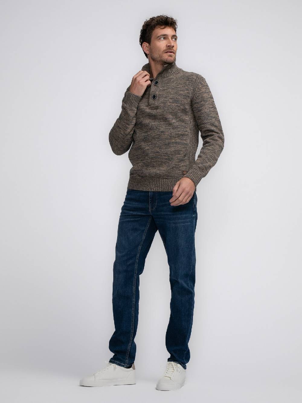 Petrol Industries M-3040-KWC206 Men Knitwear Collar (7140 Oak)