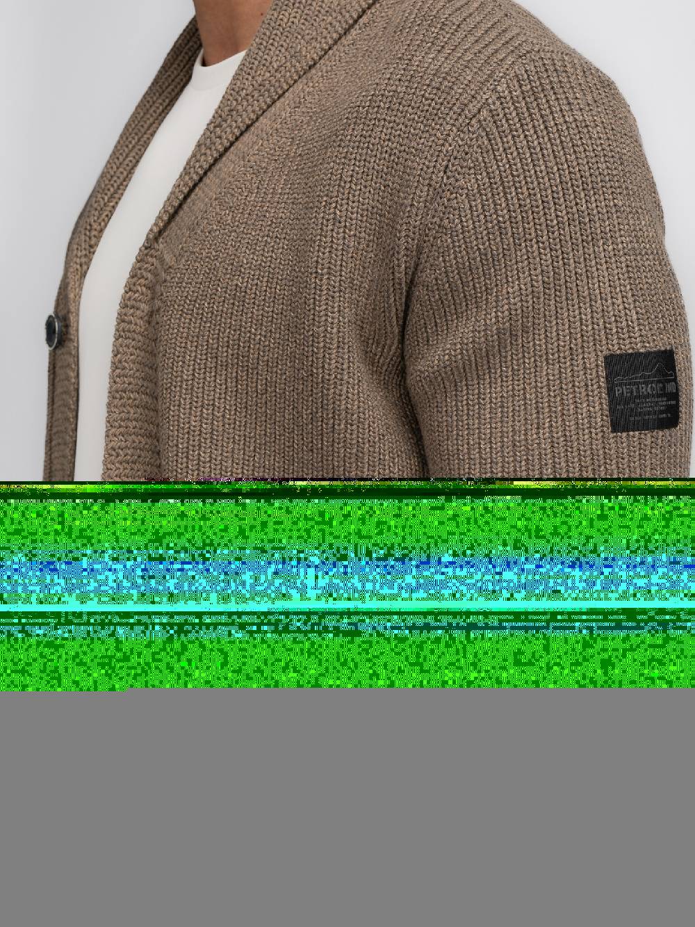 Petrol Industries M-3040-KWC282 Men Knitwear Collar Cardigan (7140 Oak)