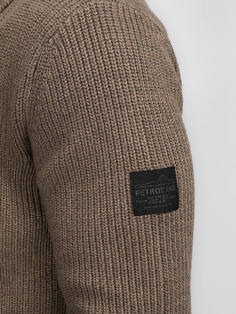 Petrol Industries M-3040-KWC282 Men Knitwear Collar Cardigan (7140 Oak)