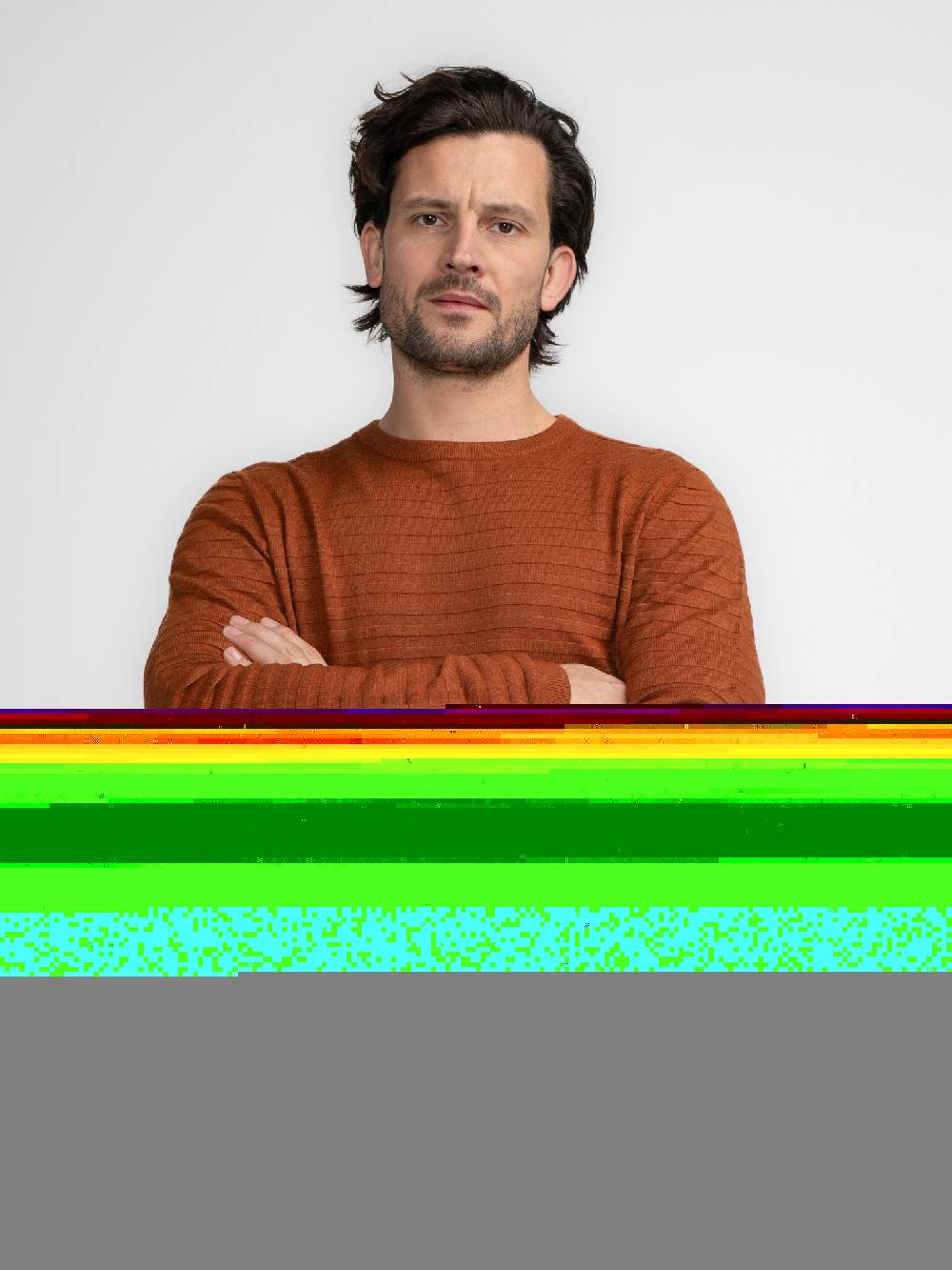 Petrol M-3040-KWR269 Men Knitwear Round Neck Basic (2123 Dark Caramel)