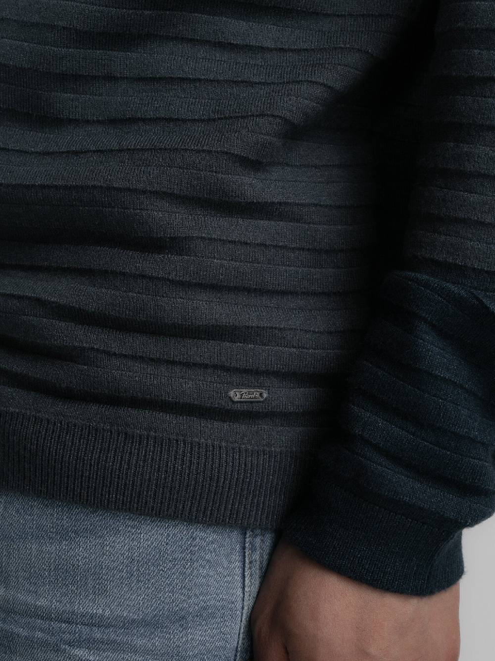 Petrol M-3040-KWR269 Men Knitwear Round Neck Basic (5185 Midnight Blue)