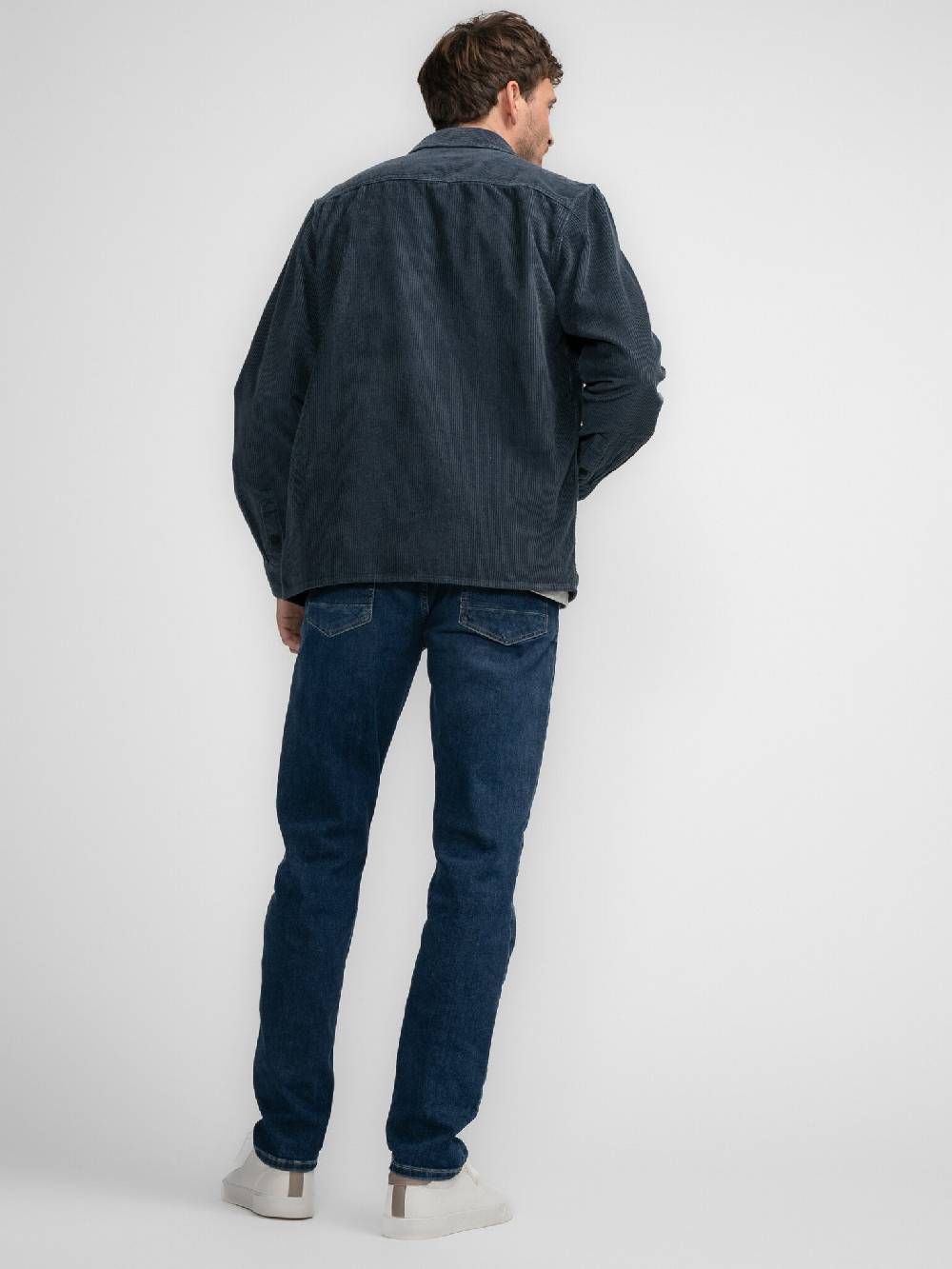 Petrol M-3040-SIL427 MEN SHIRT LONG SLEEVE UNI 5185 Midnight Blue