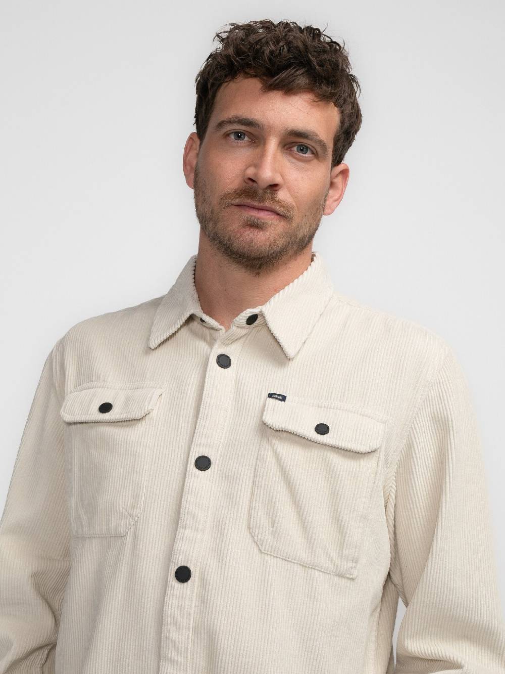 Petrol M-3040-SIL427 MEN SHIRT LONG SLEEVE UNI 7137 ECRU