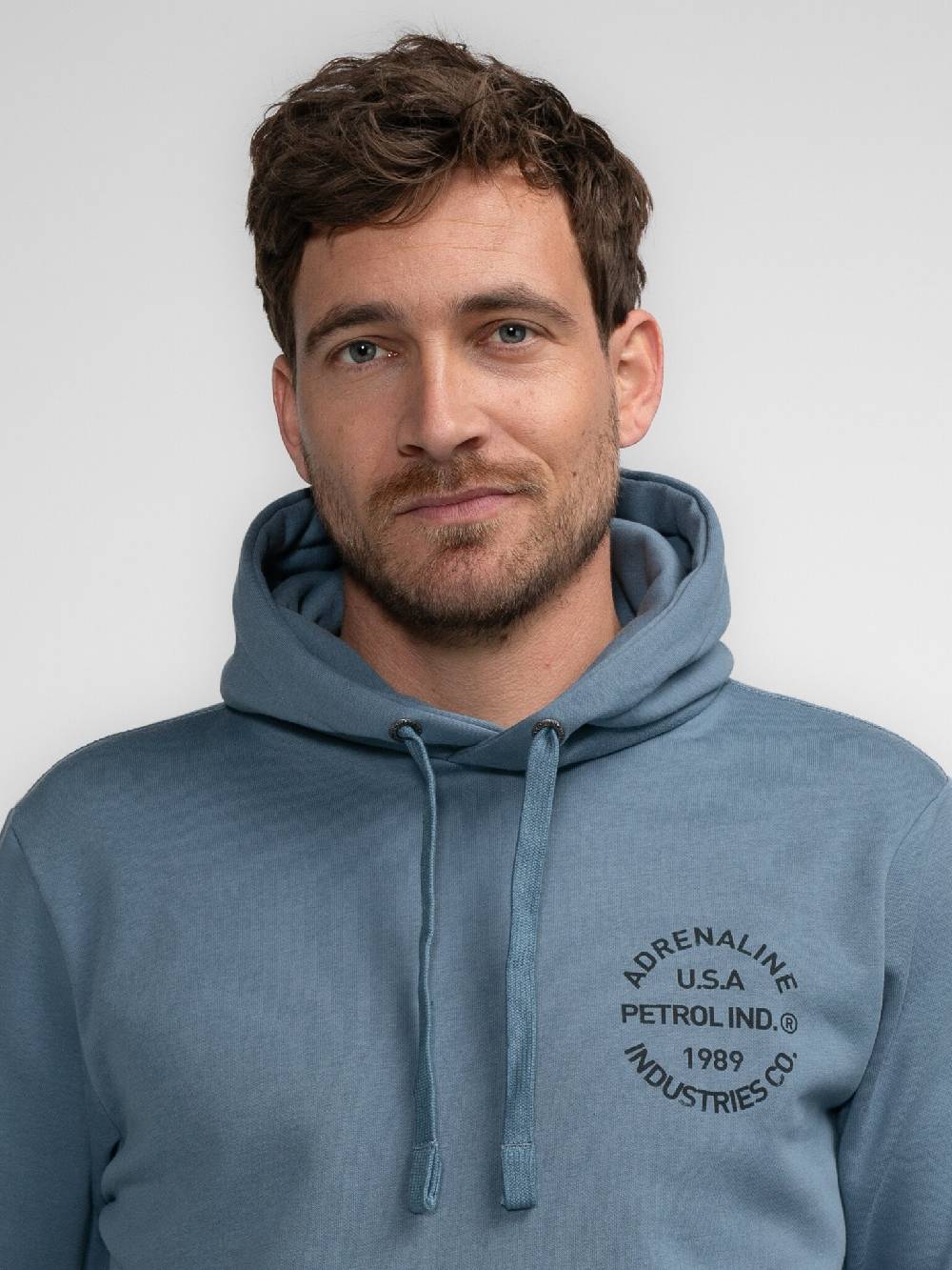 Petrol M-3040-SWH361 Men Sweater Hooded Print (5183 Light Shadow)