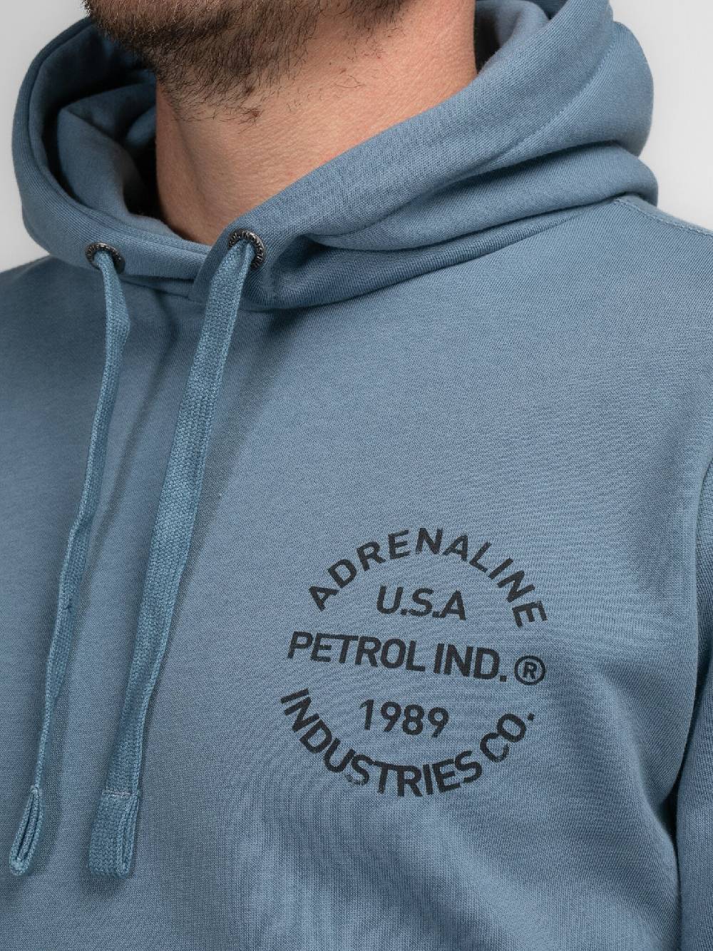 Petrol M-3040-SWH361 Men Sweater Hooded Print (5183 Light Shadow)